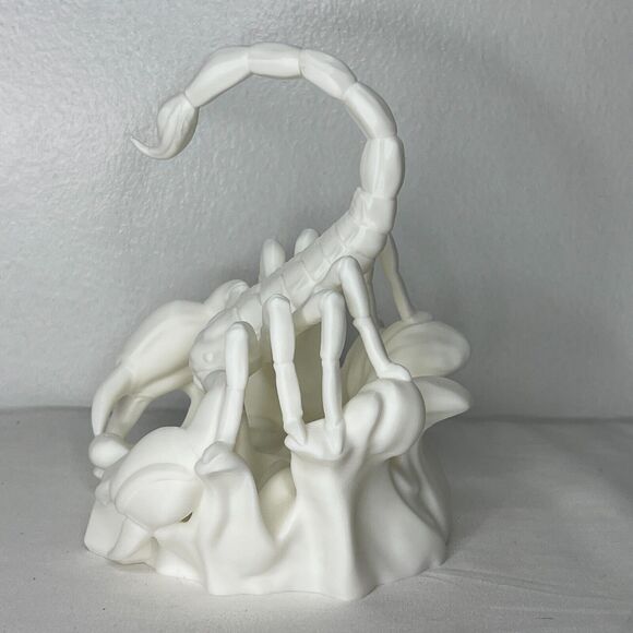 Scorpio Zodiac Sign Scorpion Figurine 6" White Plastic Statue Decor Astrology - Picture 2 of 10